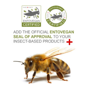 Entovegan seal of approval honeybee
