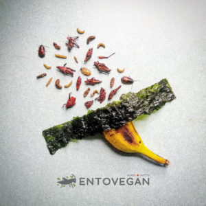 Art Basel banana seaweed tape edible insects entovegan